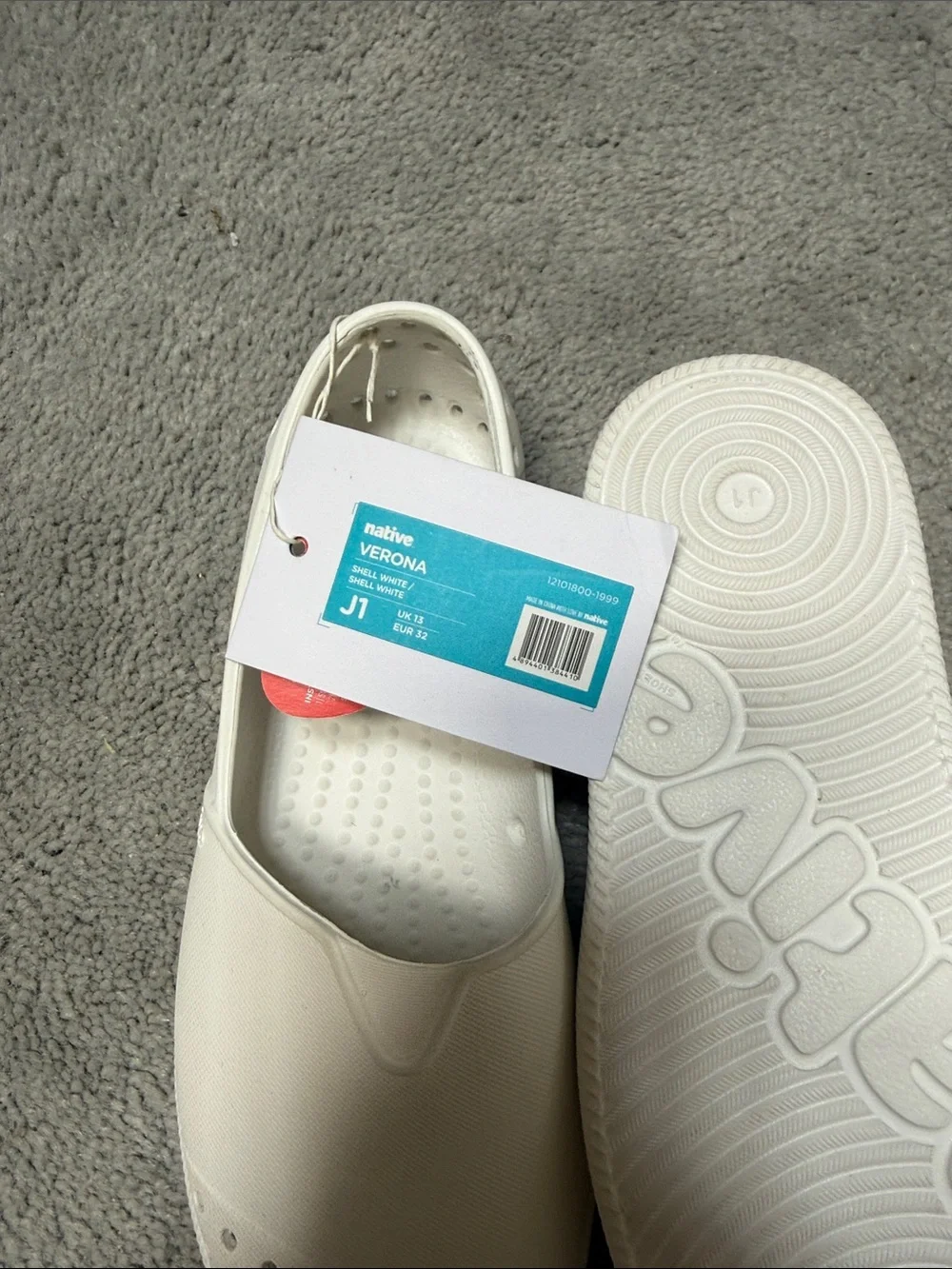 Native Kids White Slip-On Water-Resistant Shoes Verona